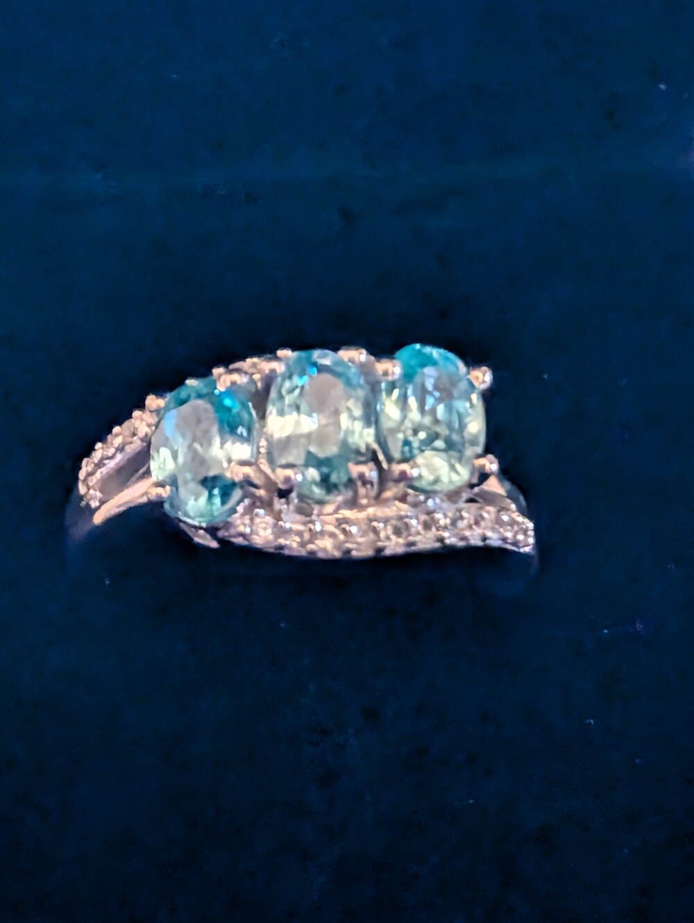 Natural topaz & zircon Ring, Size 6 **Zircon is NOT cubic zirconia** From D'joy